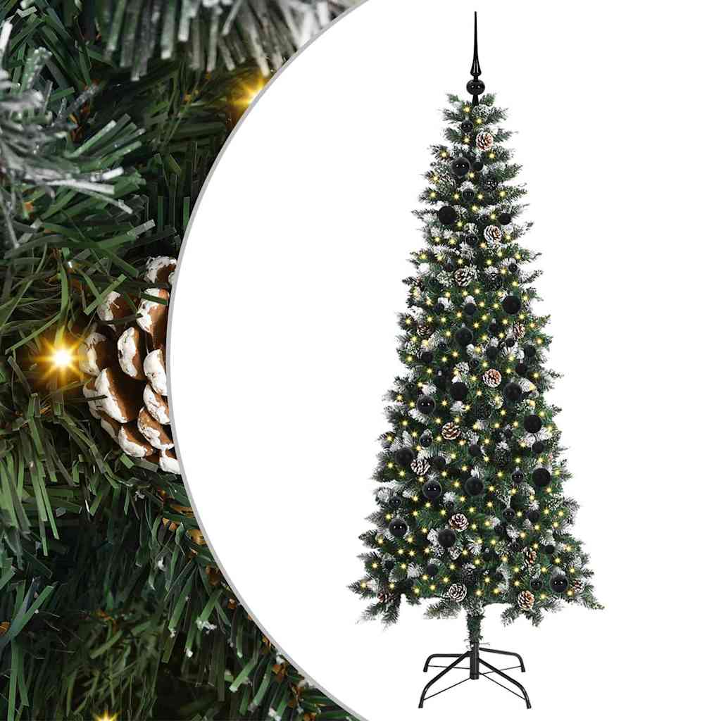Kunstigt juletræ Grøn 210 cm PVC, plastik og stål