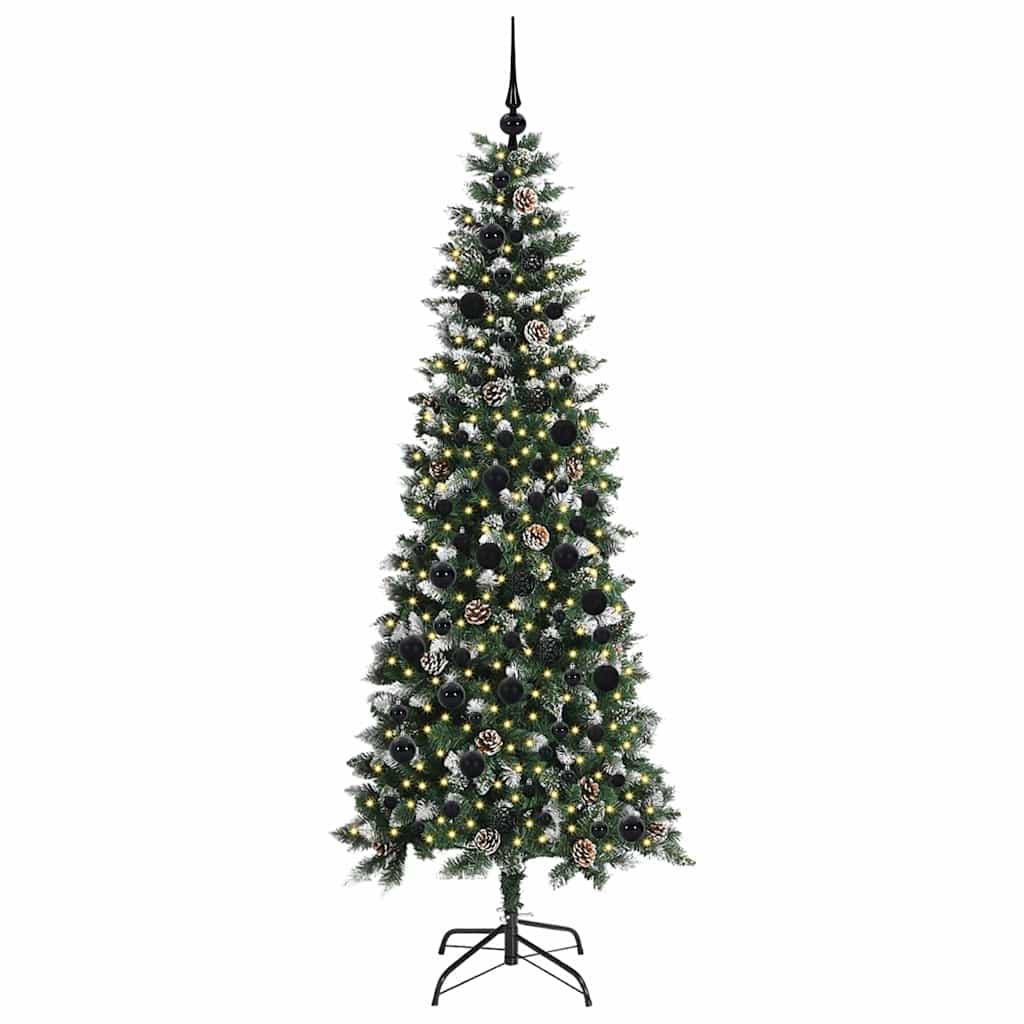 Kunstigt juletræ Grøn 210 cm PVC, plastik og stål
