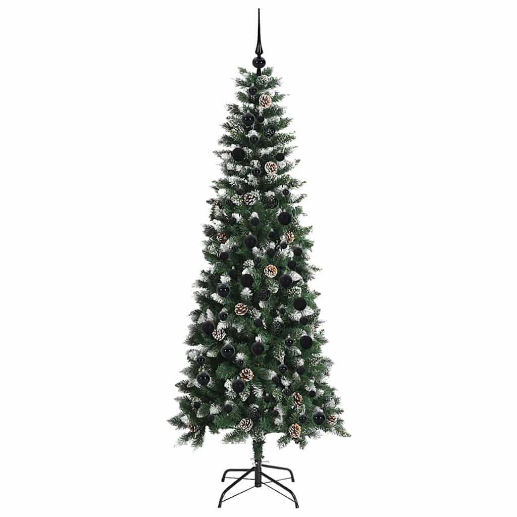 Kunstigt juletræ Grøn 210 cm PVC, plastik og stål
