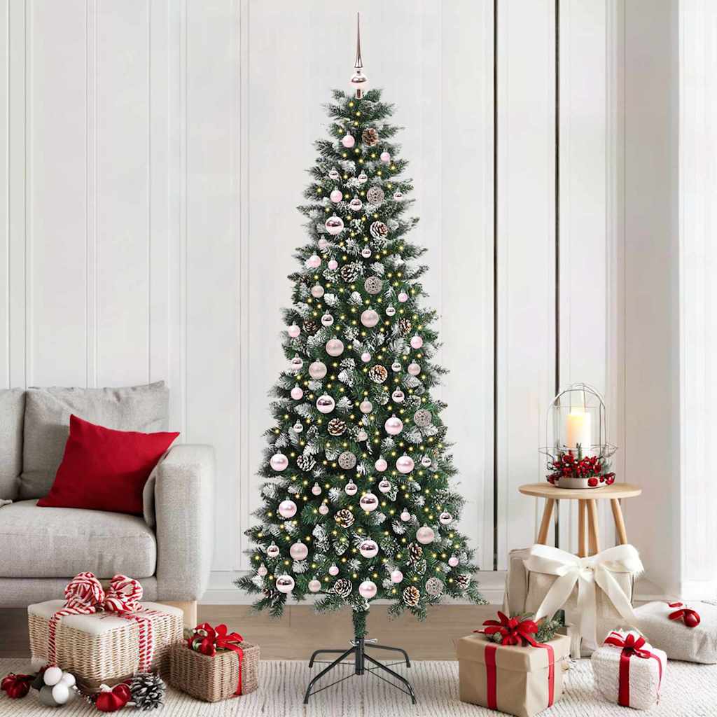 Kunstigt juletræ Grøn 210 cm PVC, plastik og stål