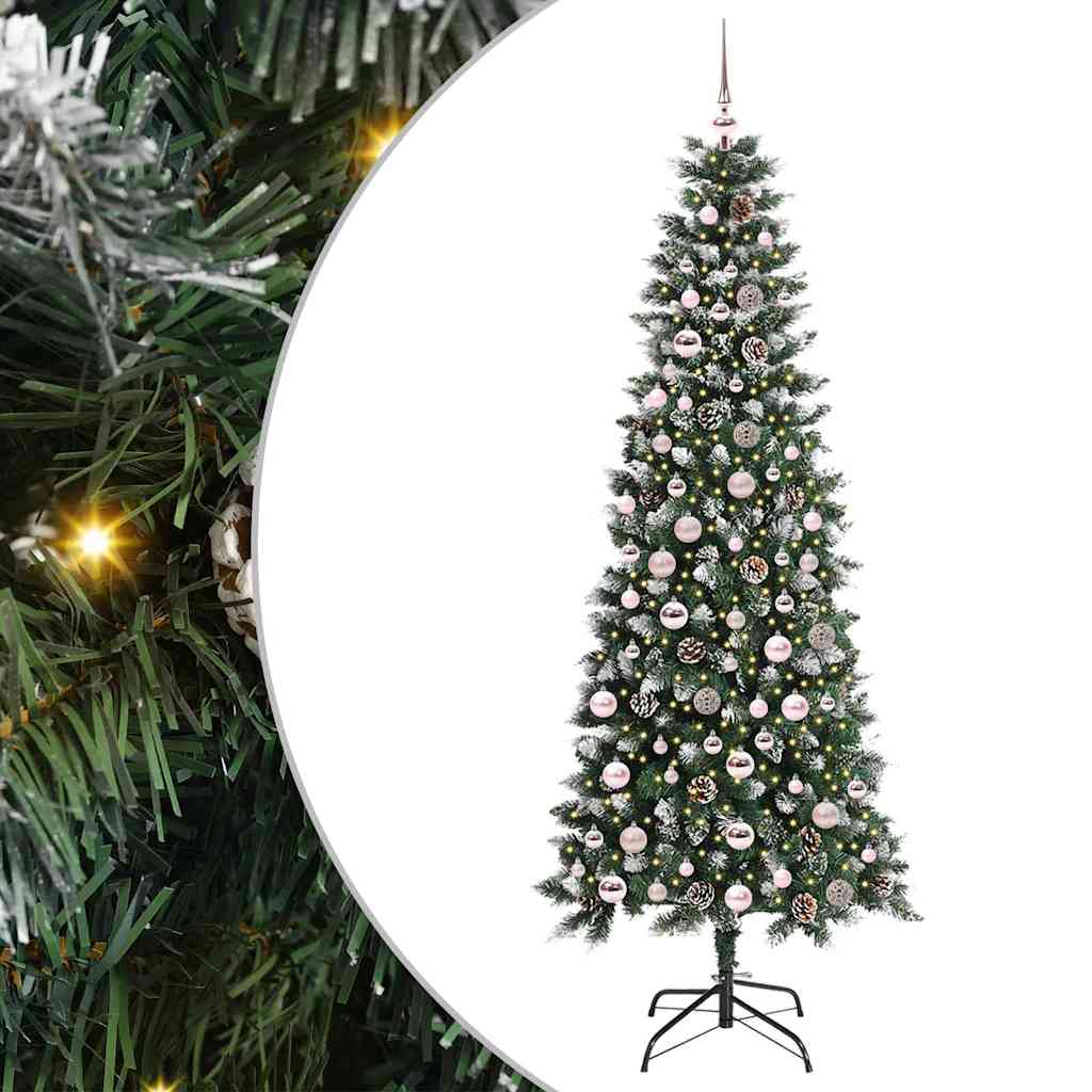 Kunstigt juletræ Grøn 210 cm PVC, plastik og stål
