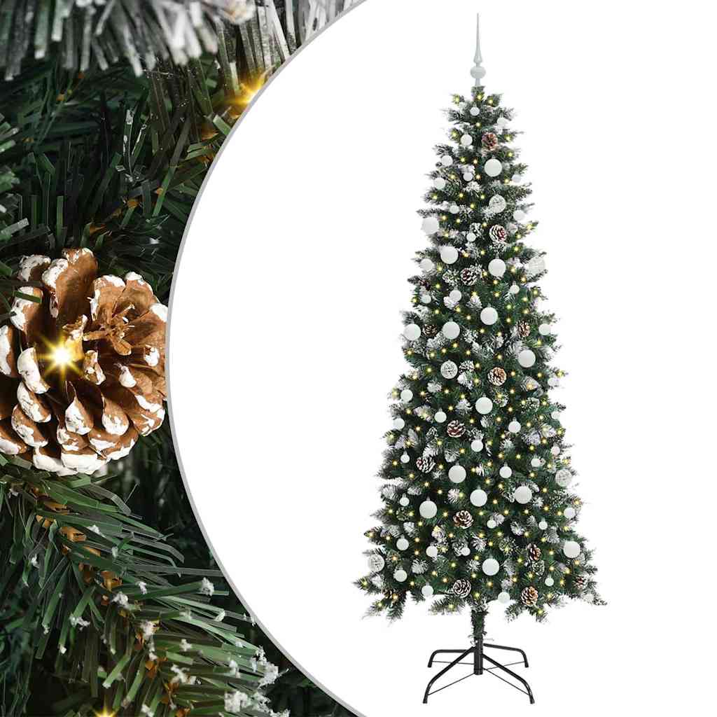 Kunstigt juletræ Grøn 210 cm PVC, plastik og stål