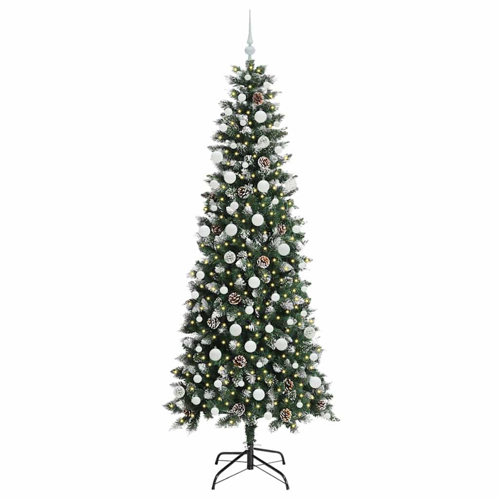 Kunstigt juletræ Grøn 210 cm PVC, plastik og stål
