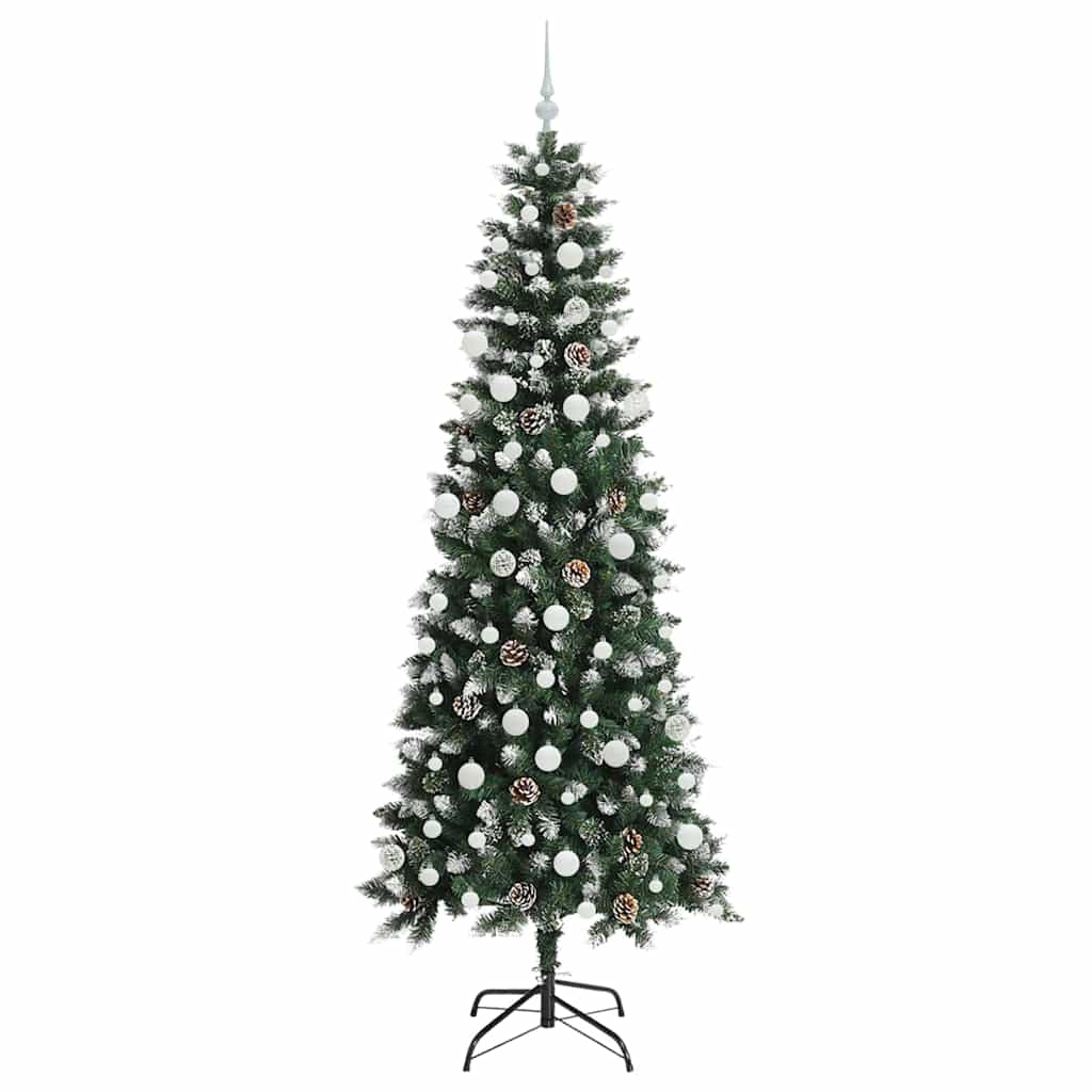 Kunstigt juletræ Grøn 210 cm PVC, plastik og stål