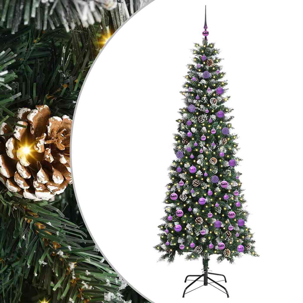 Kunstigt juletræ Grøn 210 cm PVC, plastik og stål
