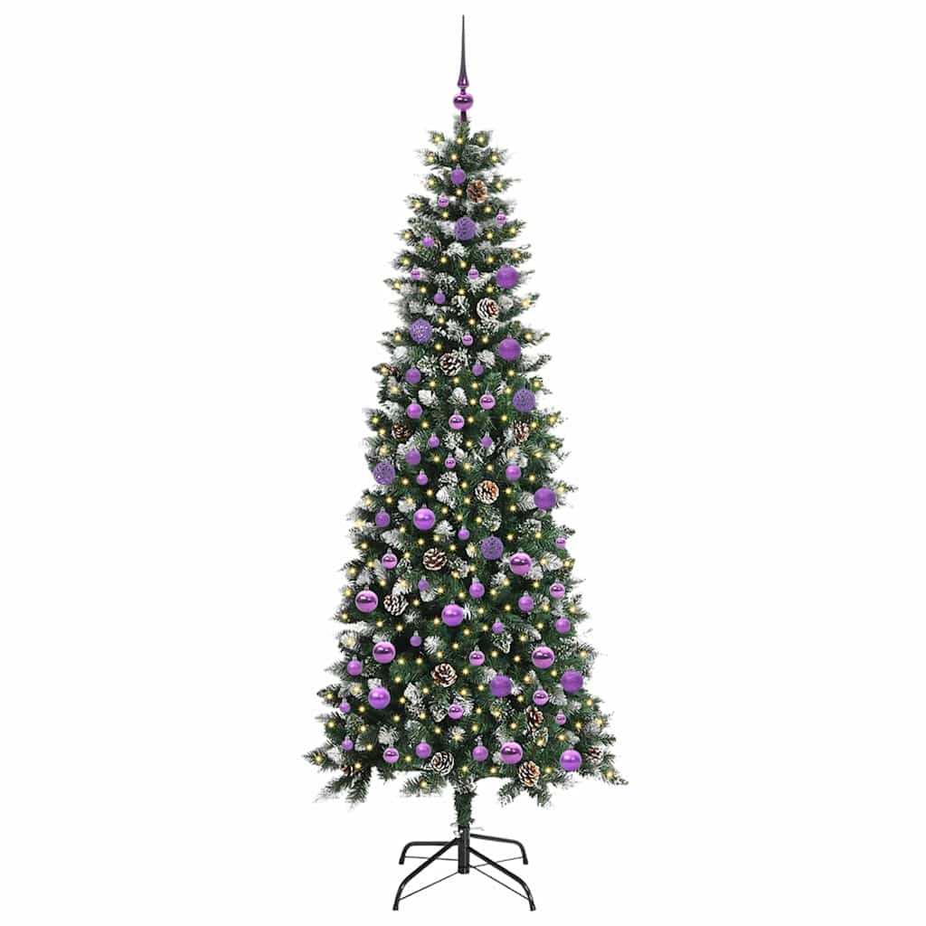 Kunstigt juletræ Grøn 210 cm PVC, plastik og stål