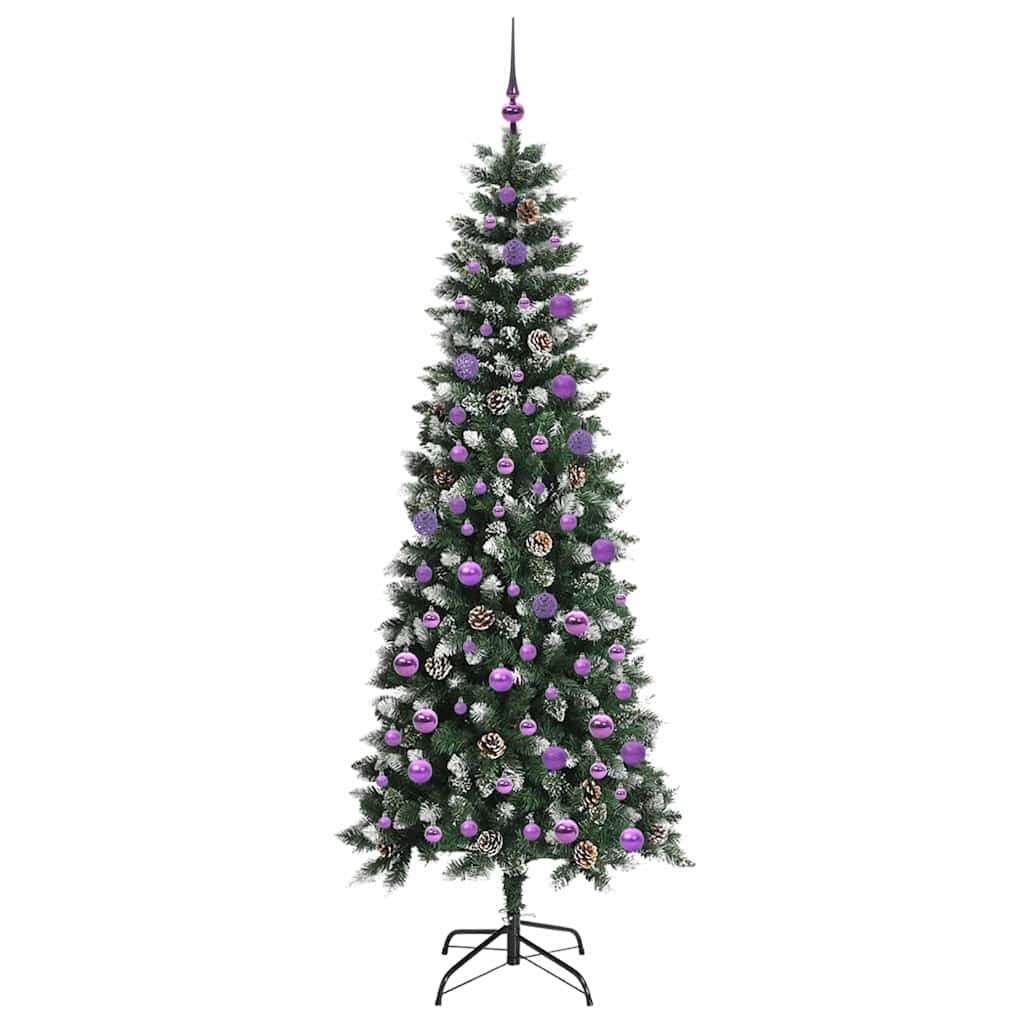 Kunstigt juletræ Grøn 210 cm PVC, plastik og stål