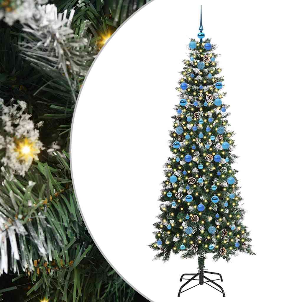 Kunstigt juletræ Grøn 210 cm PVC, plastik og stål