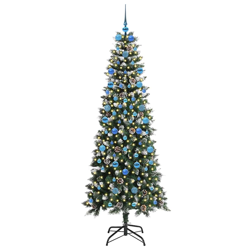 Kunstigt juletræ Grøn 210 cm PVC, plastik og stål