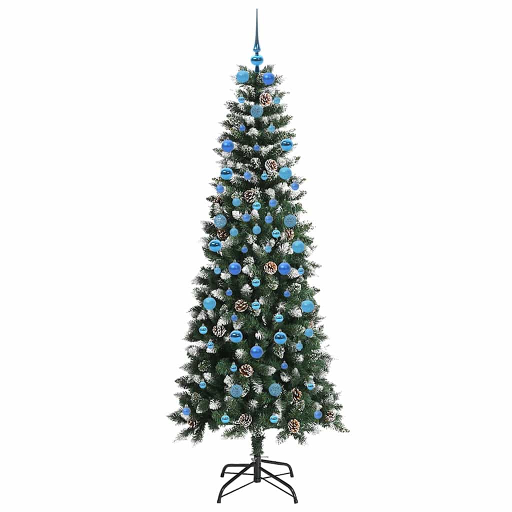 Kunstigt juletræ Grøn 210 cm PVC, plastik og stål