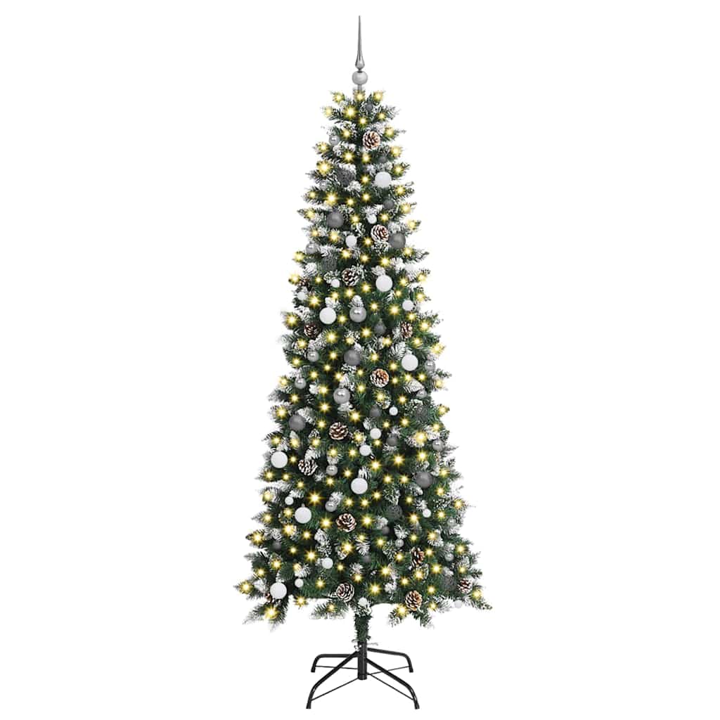 Kunstigt juletræ Grøn 240 cm PVC, plastik og stål