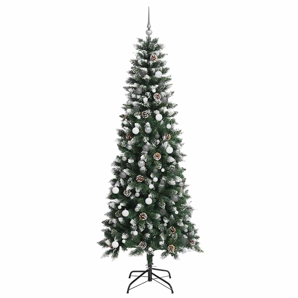 Kunstigt juletræ Grøn 240 cm PVC, plastik og stål