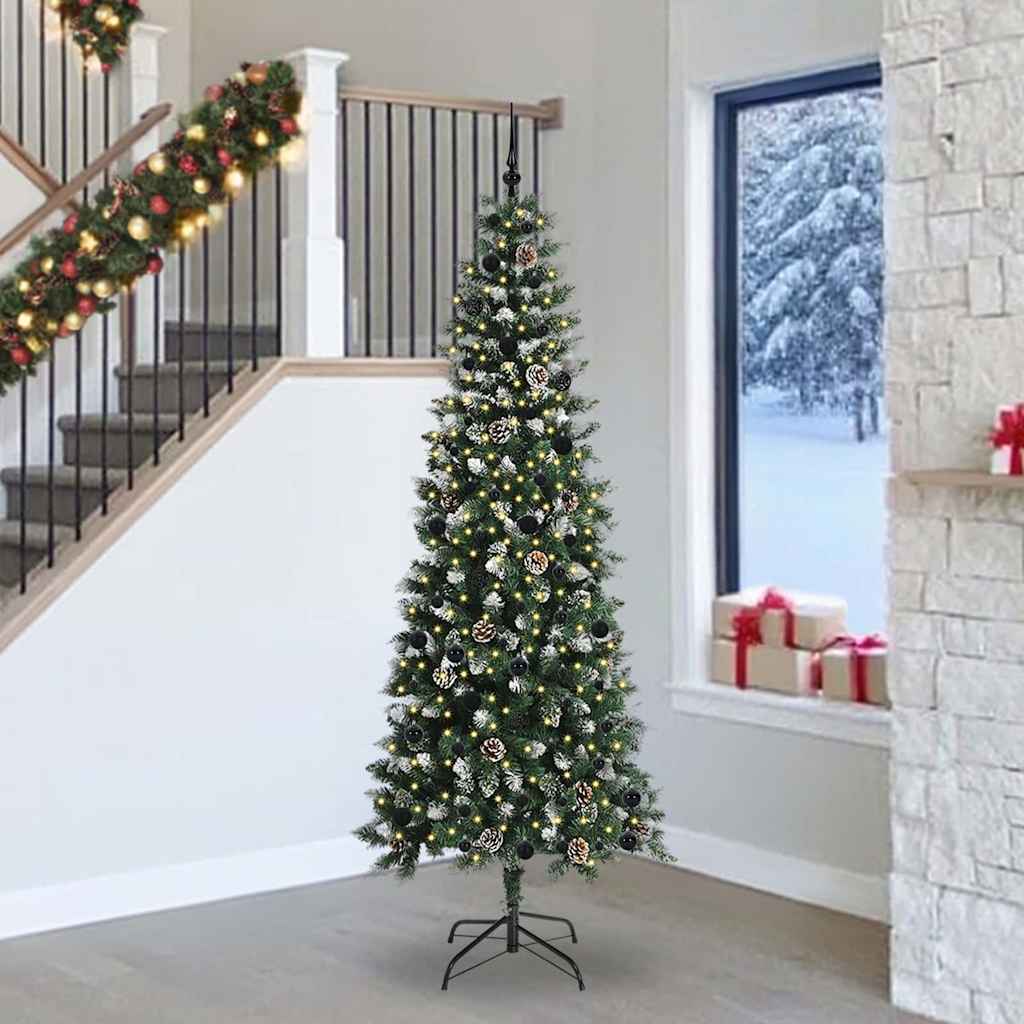 Kunstigt juletræ Grøn 240 cm PVC, plastik og stål