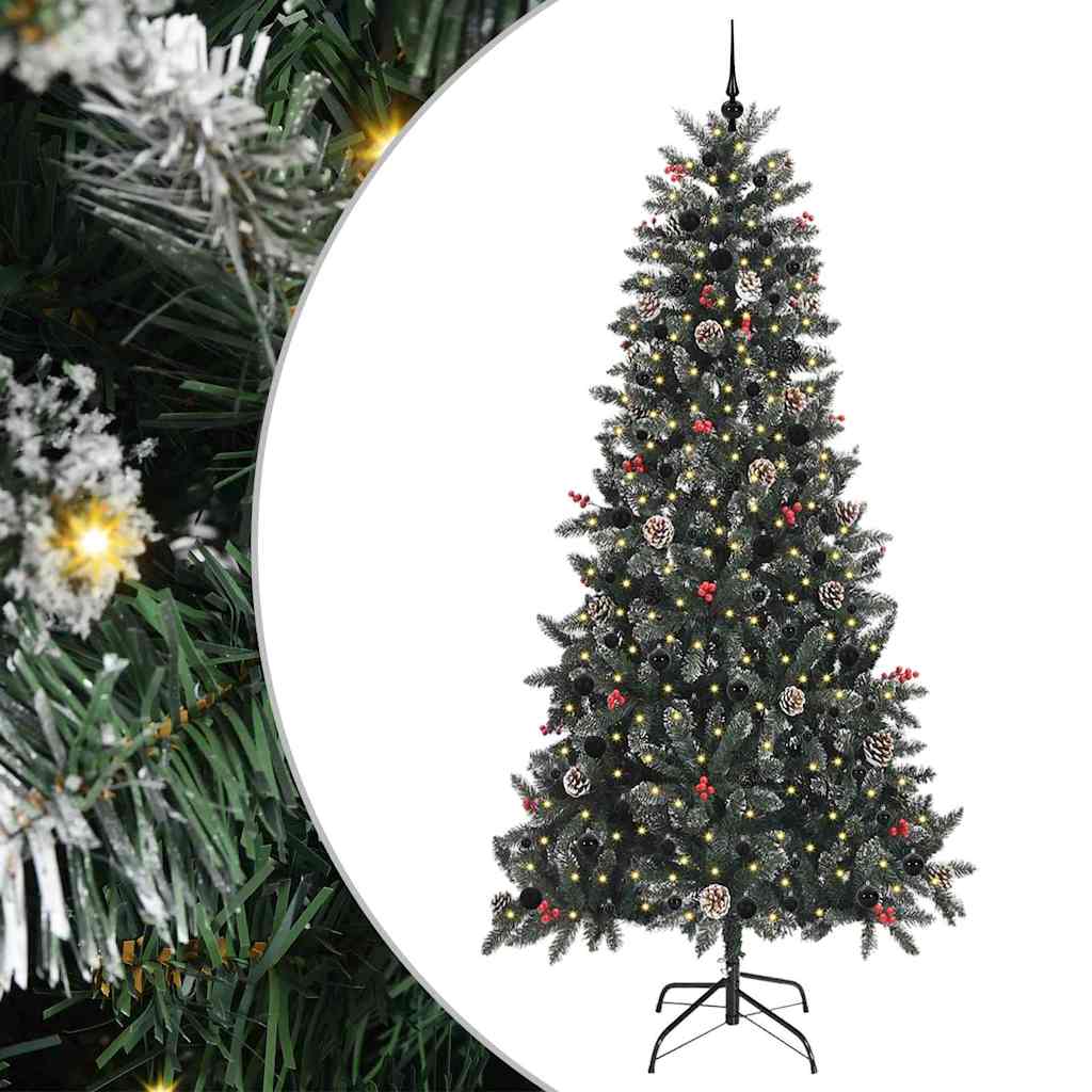 Kunstigt juletræ Grøn 240 cm PVC, plastik og stål