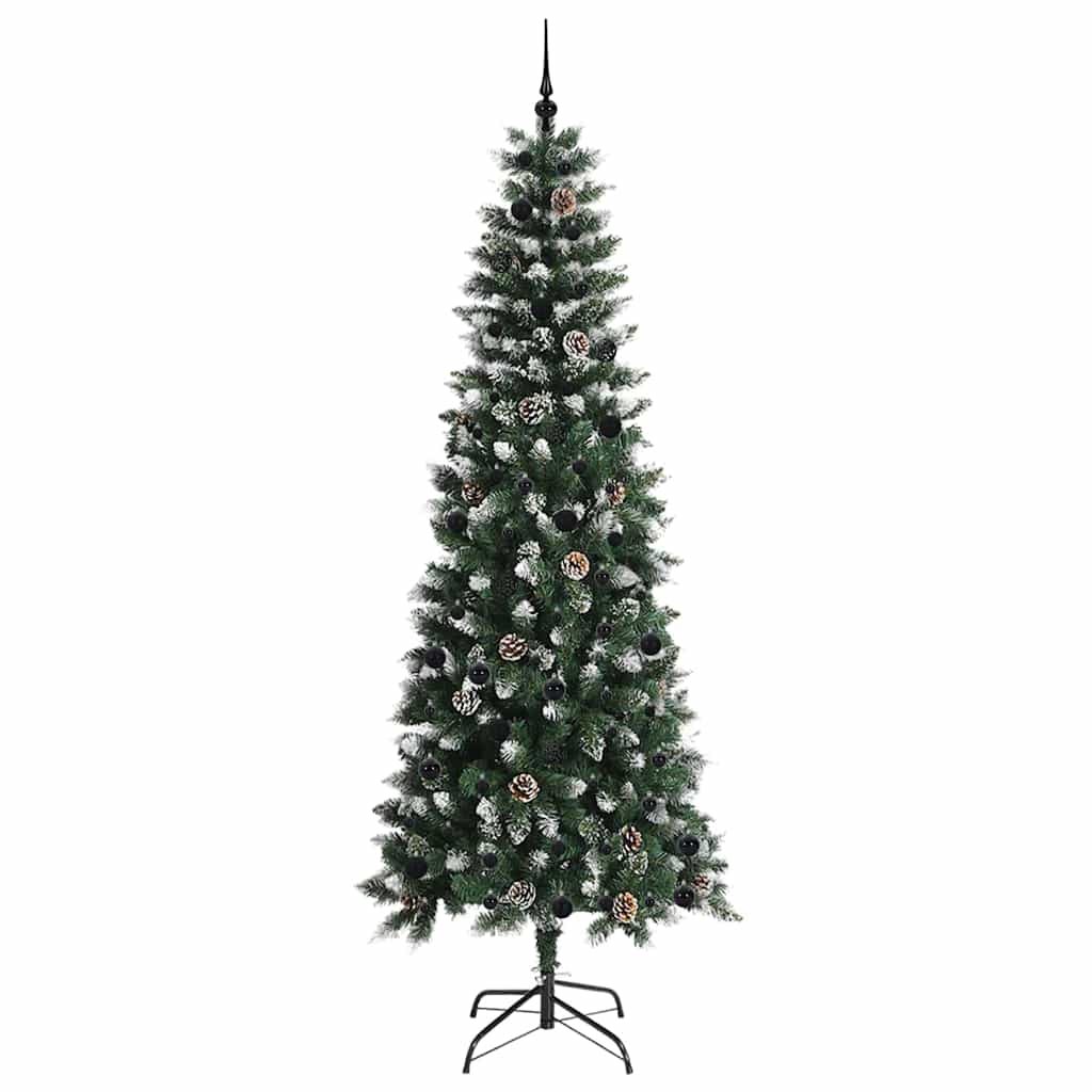 Kunstigt juletræ Grøn 240 cm PVC, plastik og stål