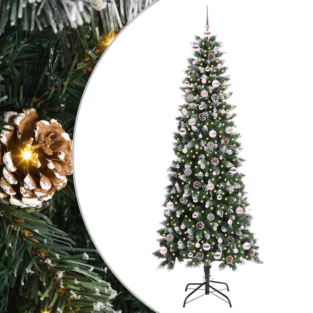 Kunstigt juletræ Grøn 240 cm PVC, plastik og stål