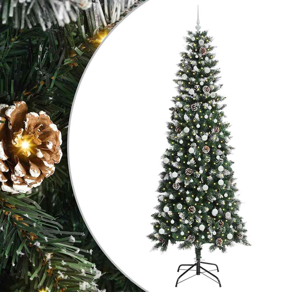 Kunstigt juletræ Grøn 240 cm PVC, plastik og stål