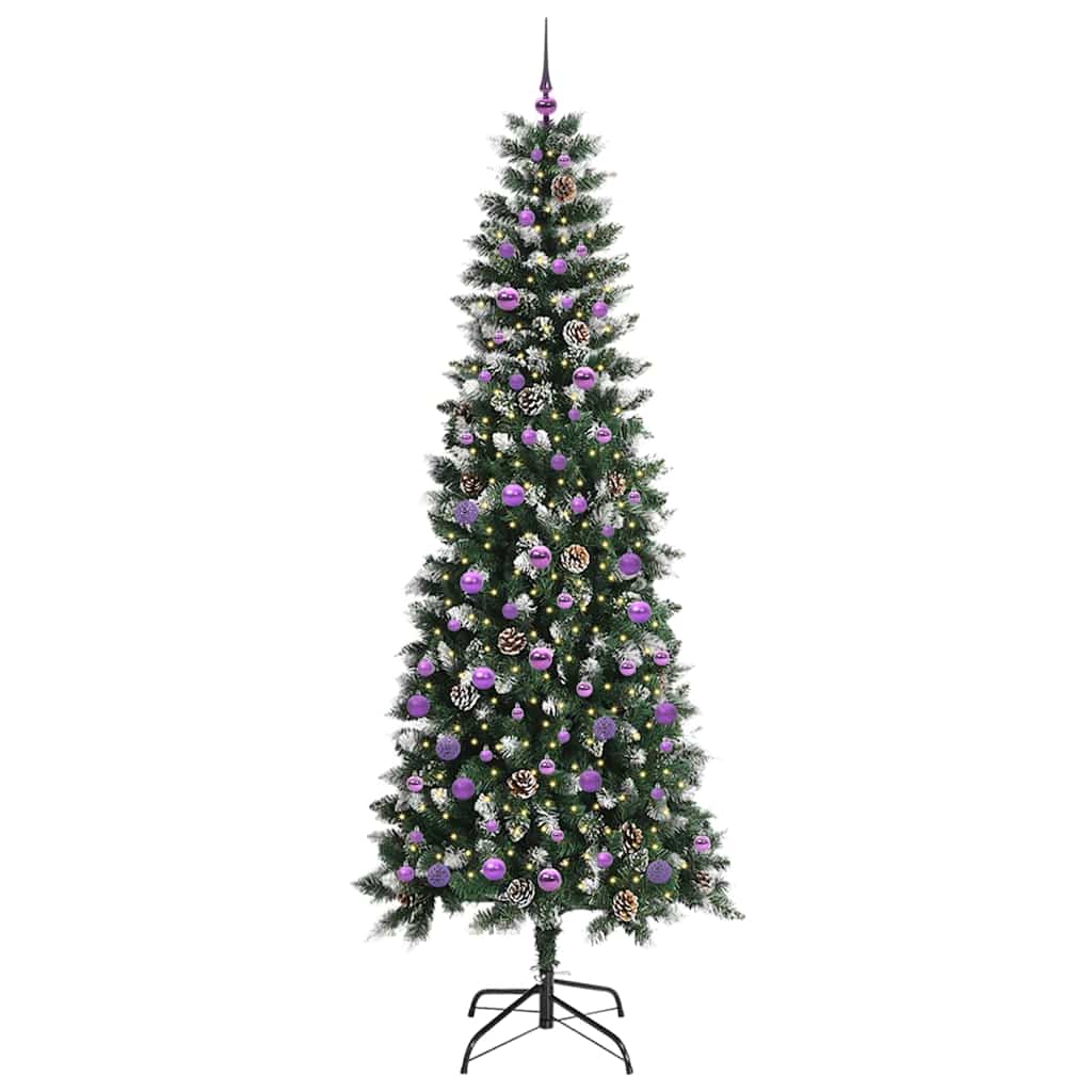 Kunstigt juletræ Grøn 240 cm PVC, plastik og stål
