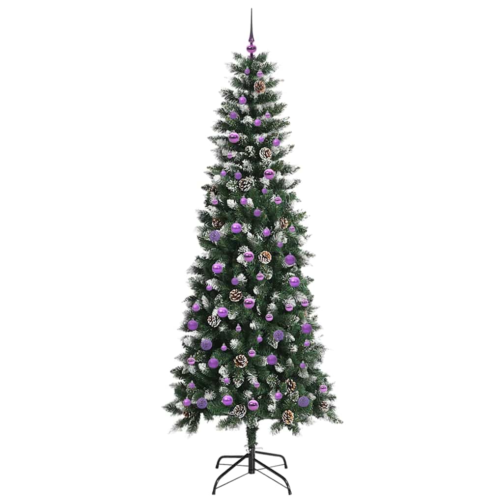 Kunstigt juletræ Grøn 240 cm PVC, plastik og stål