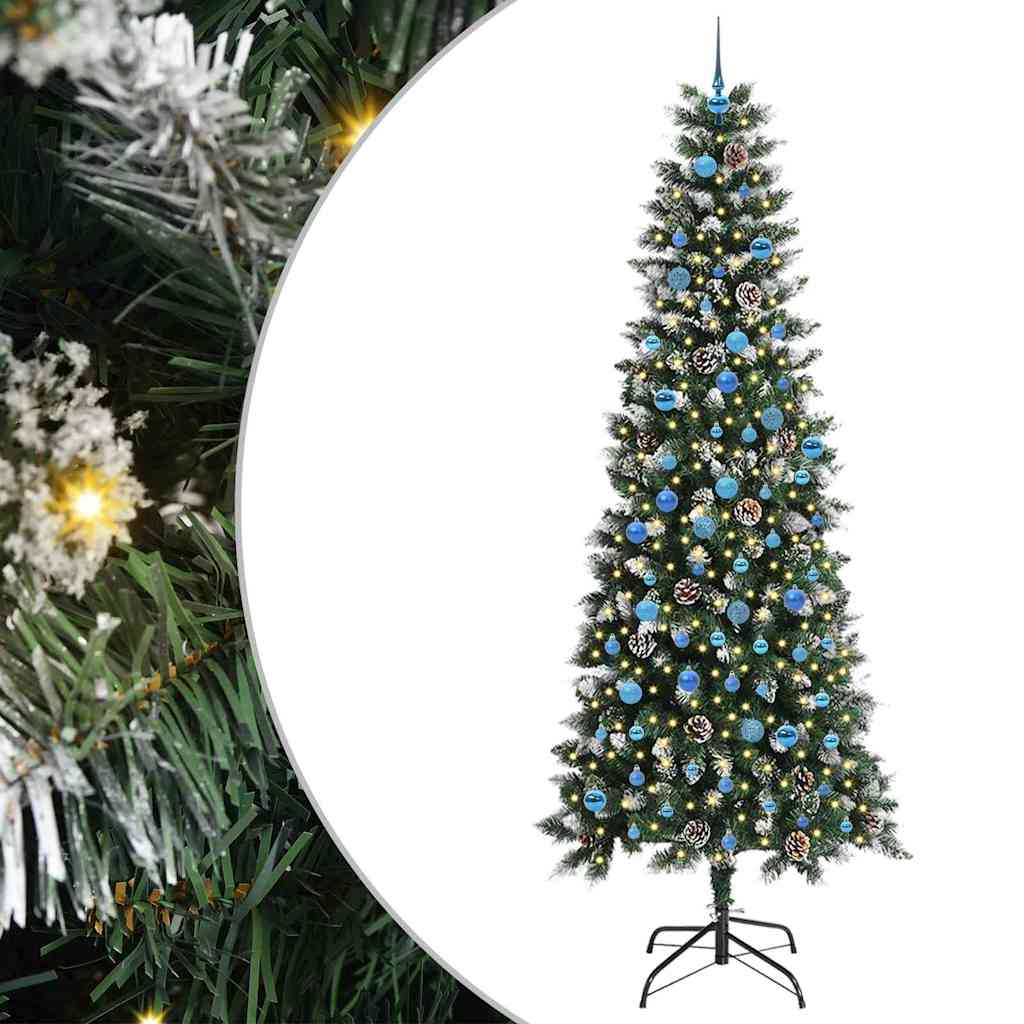 Kunstigt juletræ Grøn 240 cm PVC, plastik og stål