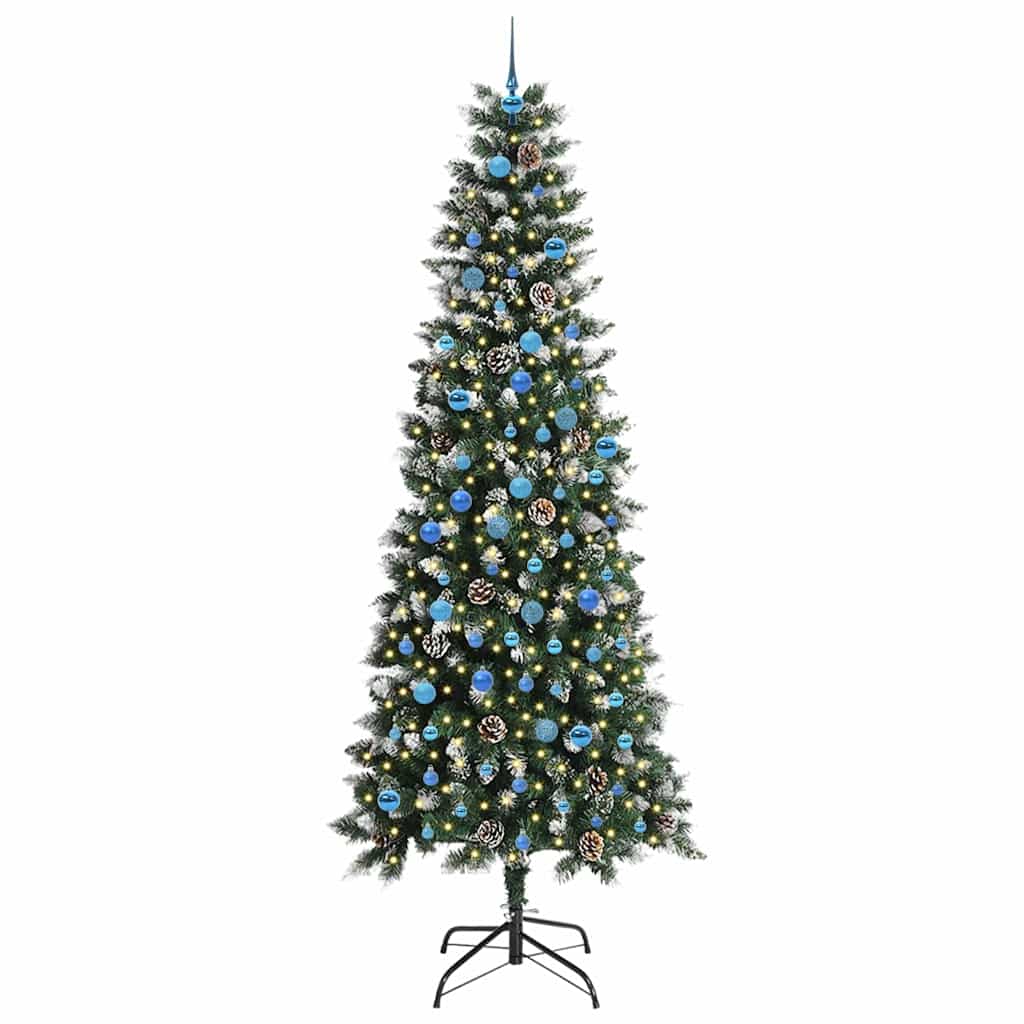 Kunstigt juletræ Grøn 240 cm PVC, plastik og stål