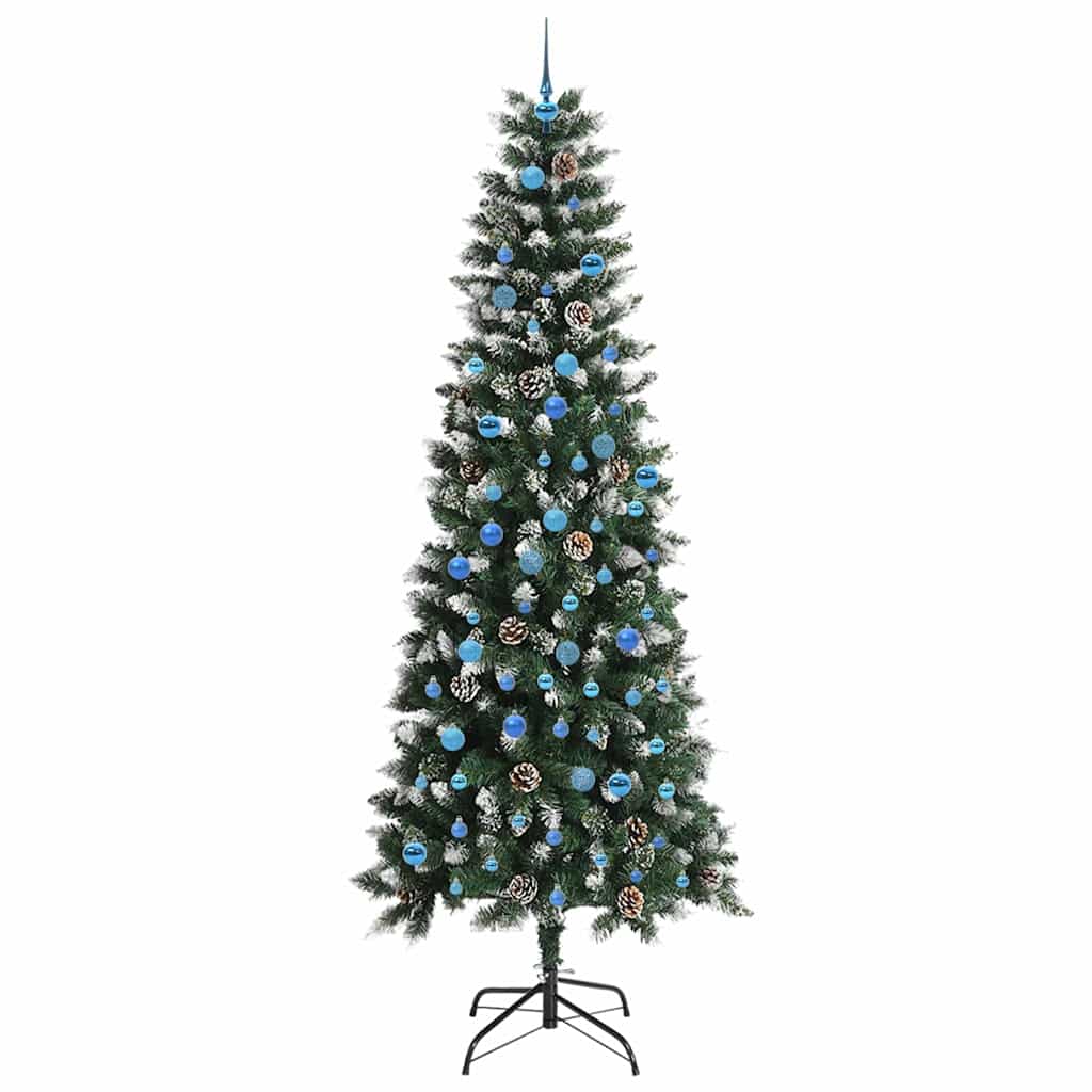 Kunstigt juletræ Grøn 240 cm PVC, plastik og stål