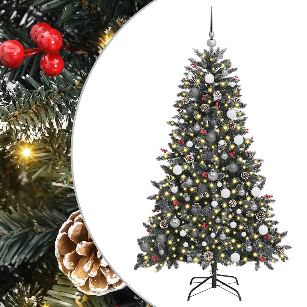 Kunstigt juletræ Grøn 180 cm PVC og plastik og stål