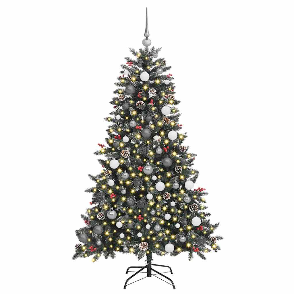 Kunstigt juletræ Grøn 180 cm PVC og plastik og stål