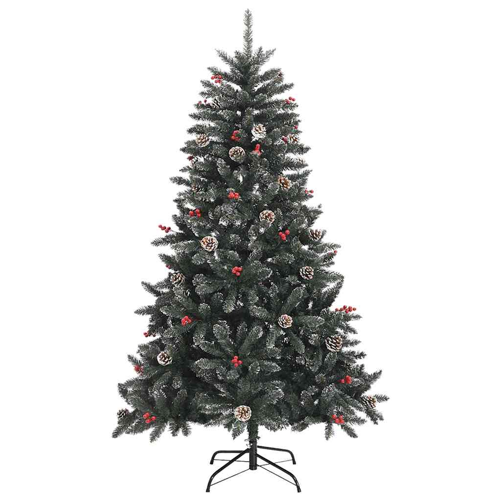 Kunstigt juletræ Grøn 180 cm PVC og plastik og stål