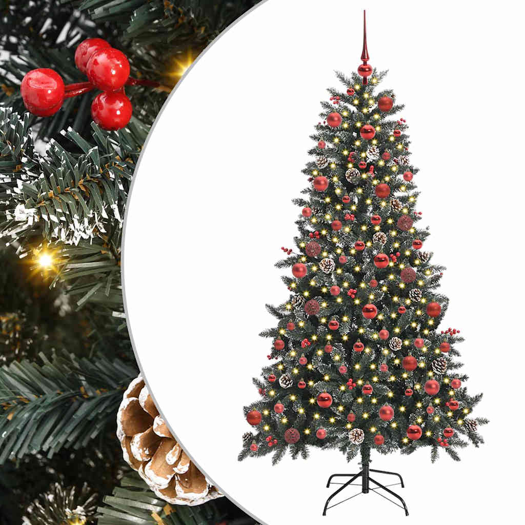 Kunstigt juletræ Grøn 180 cm PVC og plastik og stål