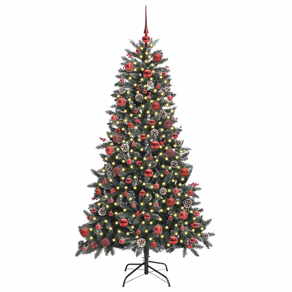 Kunstigt juletræ Grøn 180 cm PVC og plastik og stål