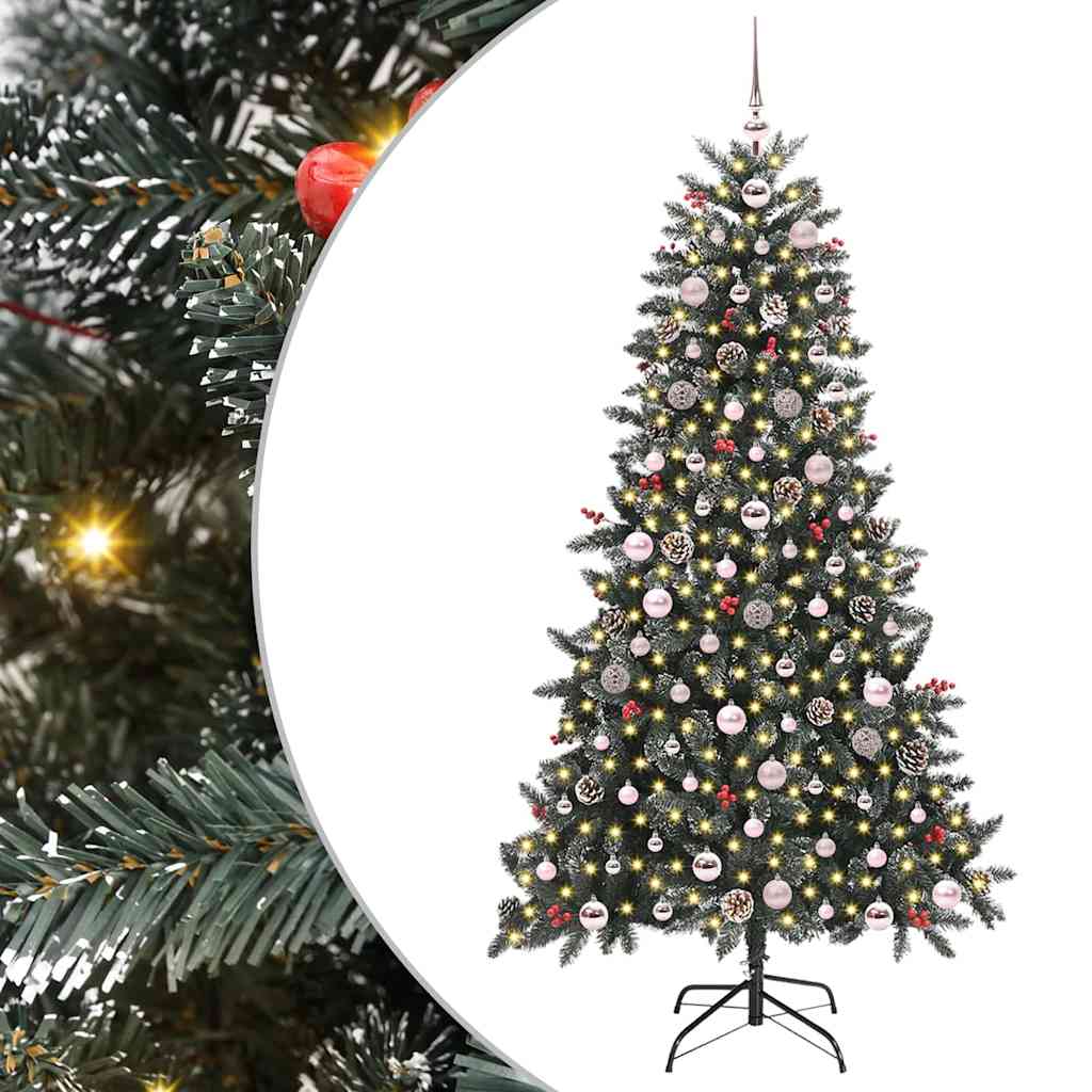 Kunstigt juletræ Grøn 180 cm PVC og plastik og stål