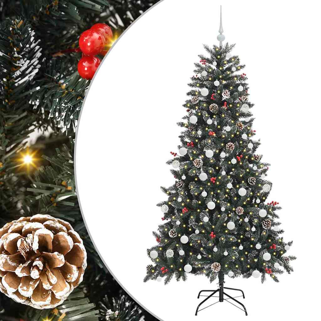 Kunstigt juletræ Grøn 180 cm PVC og plastik og stål