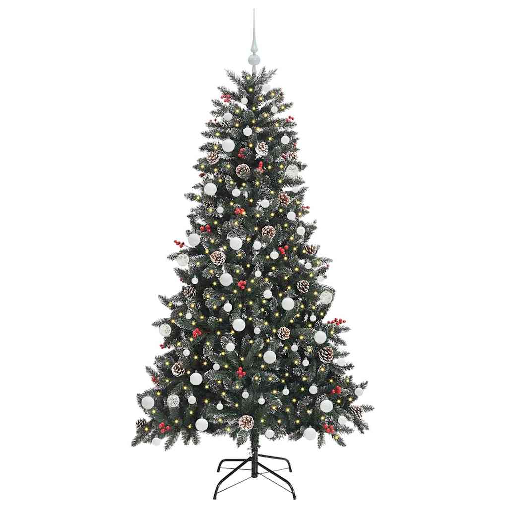 Kunstigt juletræ Grøn 180 cm PVC og plastik og stål