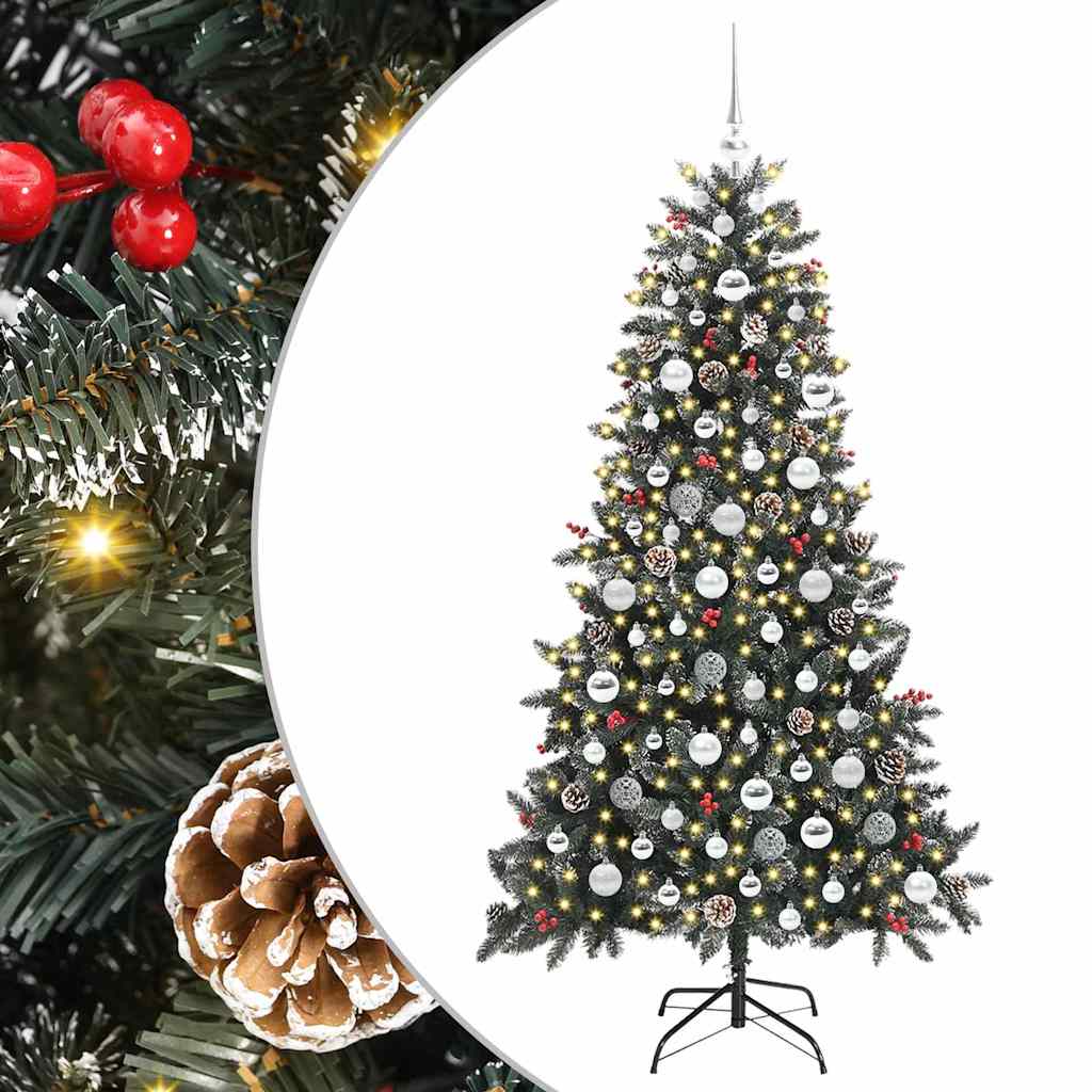 Kunstigt juletræ Grøn 180 cm PVC og plastik og stål