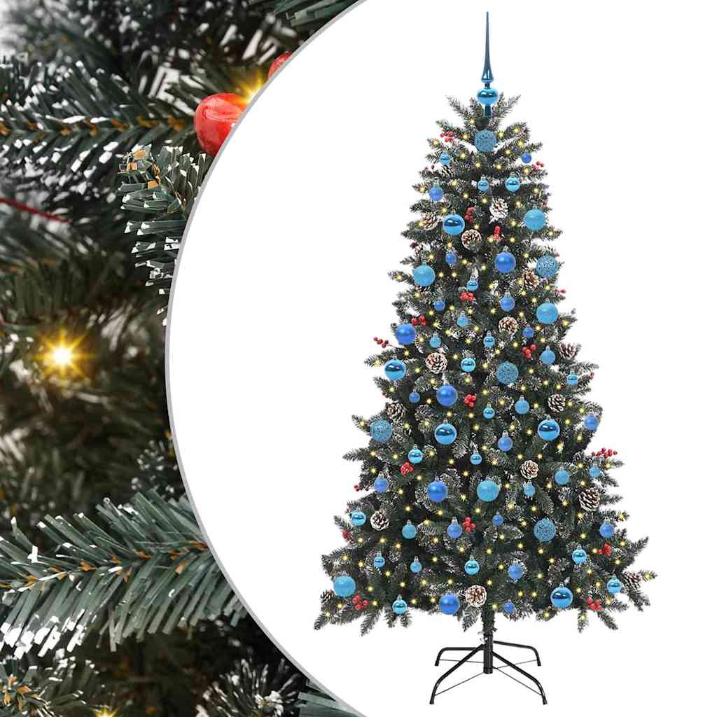 Kunstigt juletræ Grøn 180 cm PVC og plastik og stål