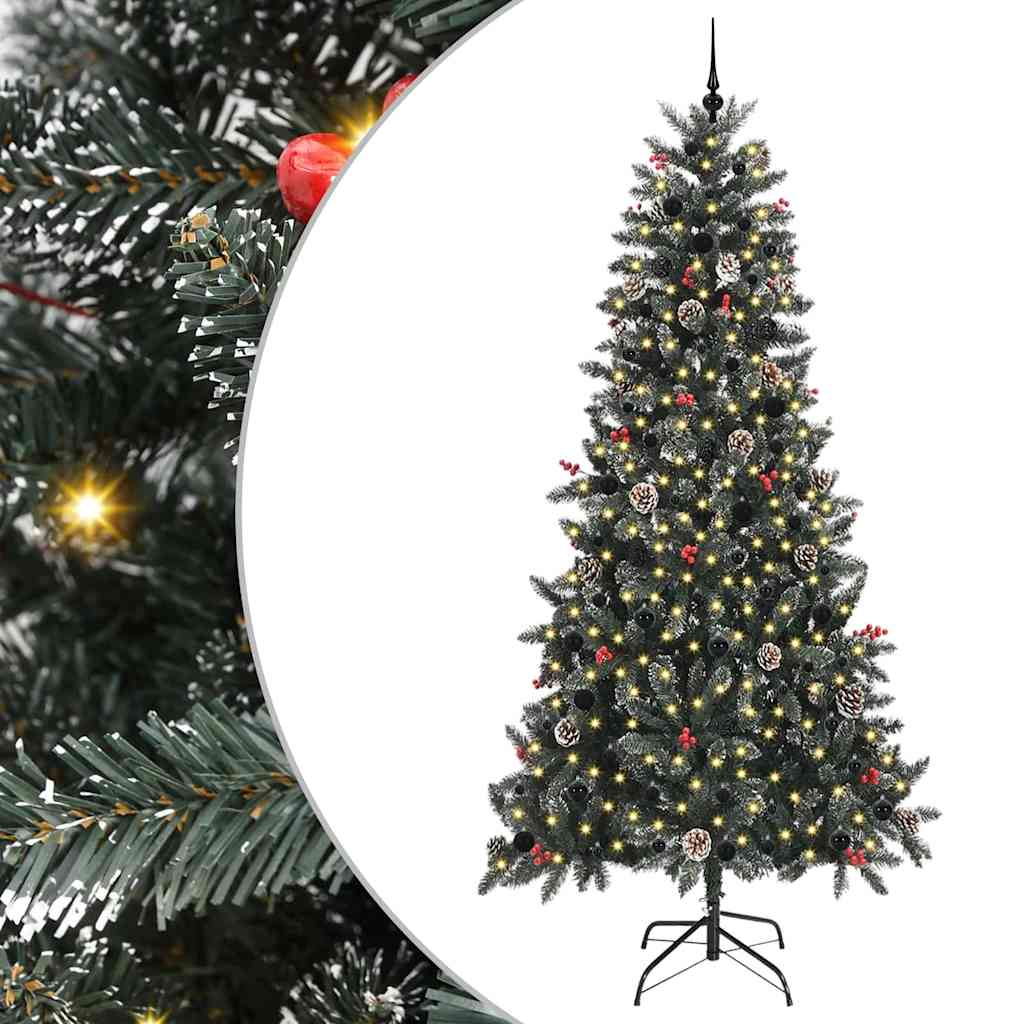 Kunstigt juletræ Grøn 240 cm PVC og plastik og stål