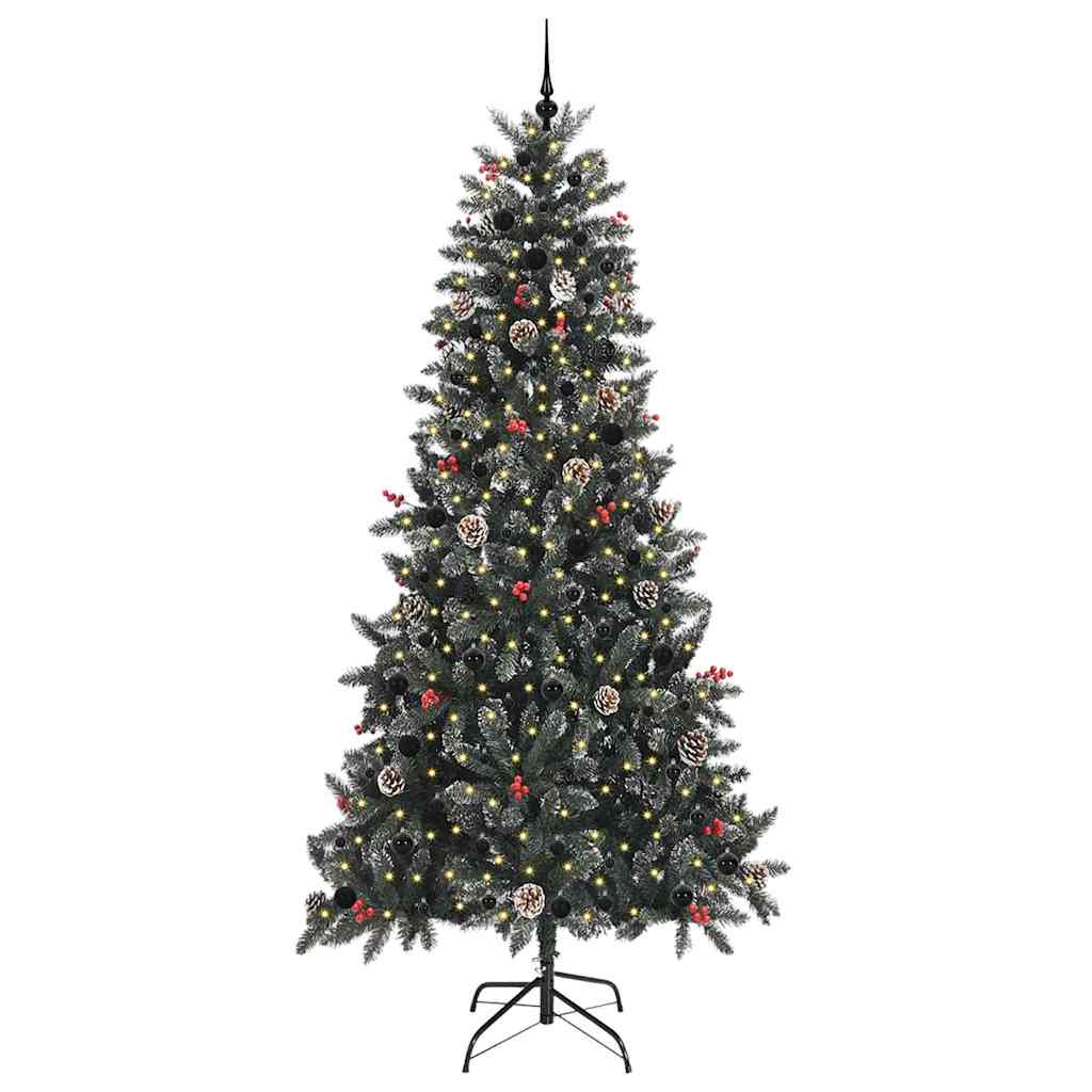 Kunstigt juletræ Grøn 240 cm PVC og plastik og stål