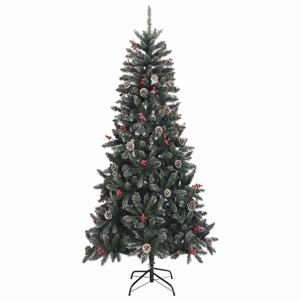 Kunstigt juletræ Grøn 240 cm PVC og plastik og stål