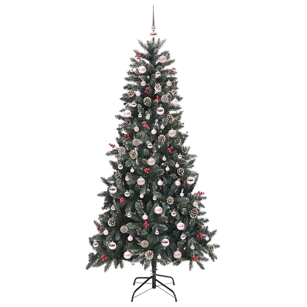 Kunstigt juletræ Grøn 240 cm PVC og plastik og stål