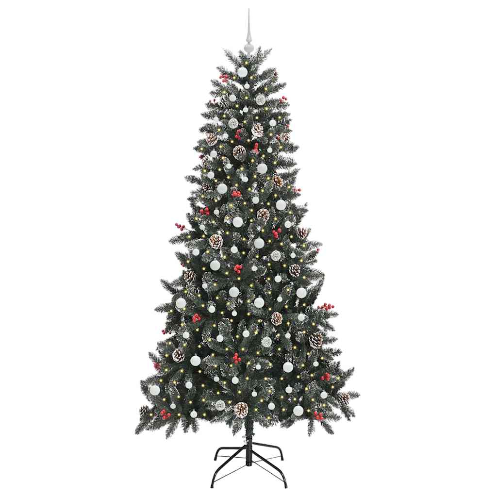 Kunstigt juletræ Grøn 240 cm PVC og plastik og stål