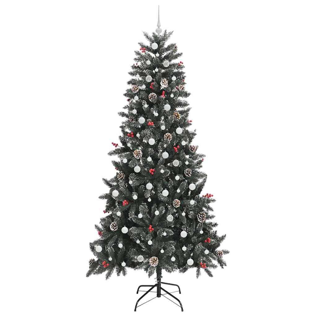 Kunstigt juletræ Grøn 240 cm PVC og plastik og stål