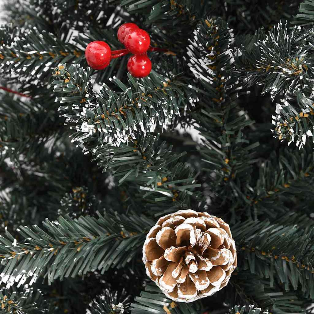 Kunstigt juletræ Grøn 240 cm PVC og plastik og stål