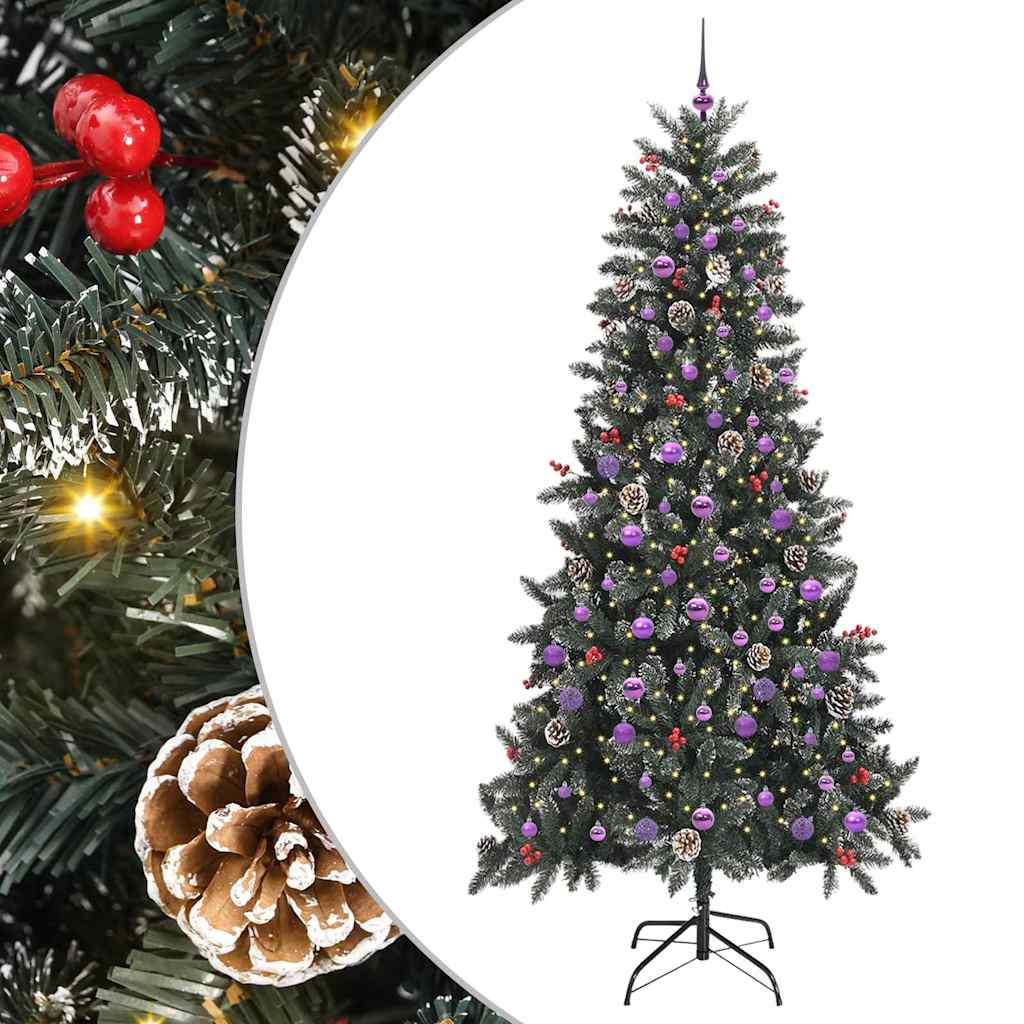 Kunstigt juletræ Grøn 240 cm PVC og plastik og stål