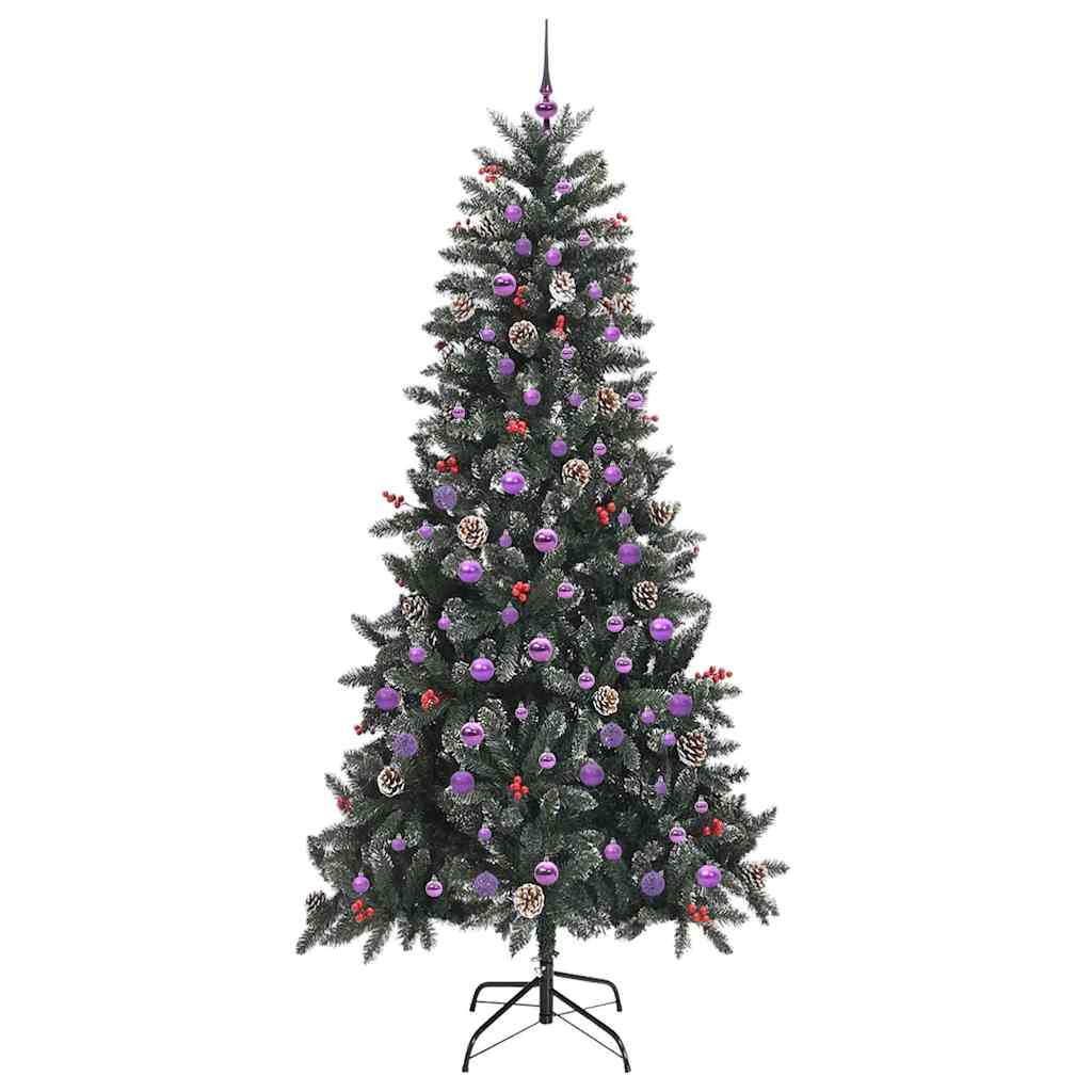 Kunstigt juletræ Grøn 240 cm PVC og plastik og stål