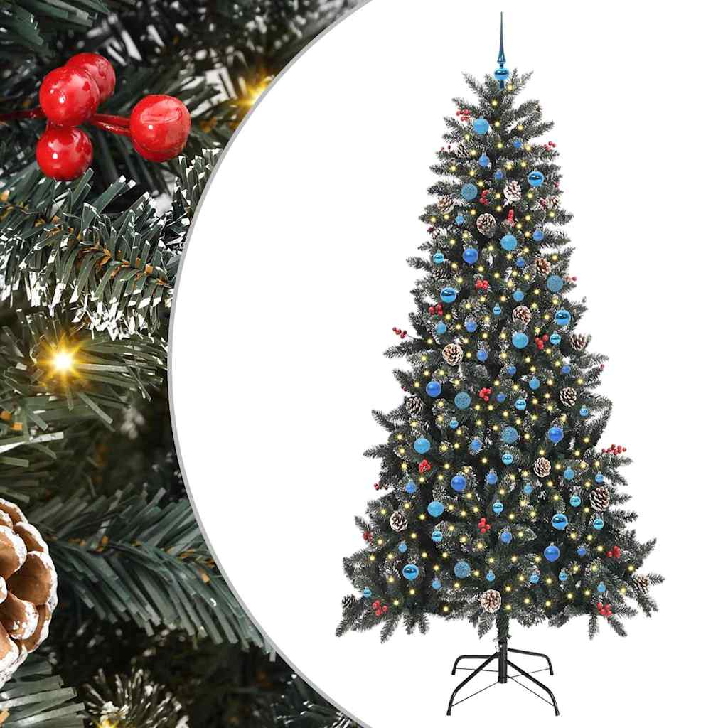 Kunstigt juletræ Grøn 240 cm PVC og plastik og stål