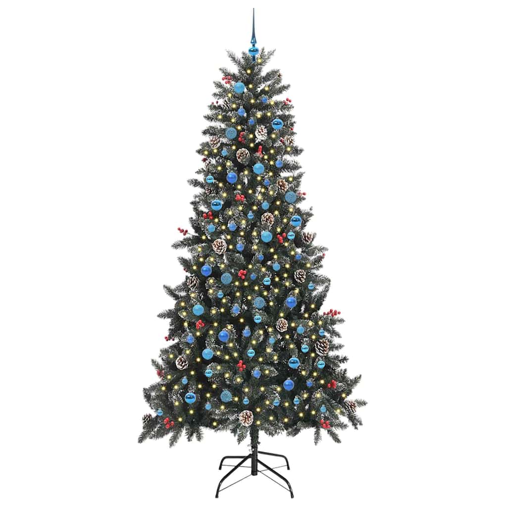 Kunstigt juletræ Grøn 240 cm PVC og plastik og stål