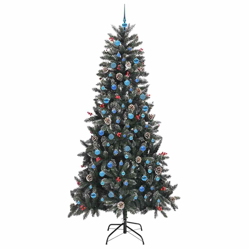 Kunstigt juletræ Grøn 240 cm PVC og plastik og stål