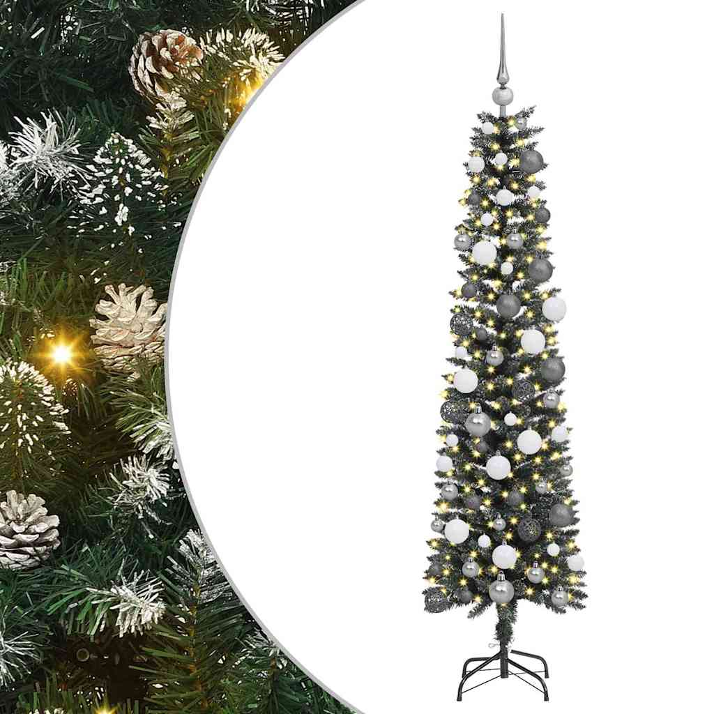 Kunstigt juletræ med stativ Grøn 180 cm PVC og plastik og stål