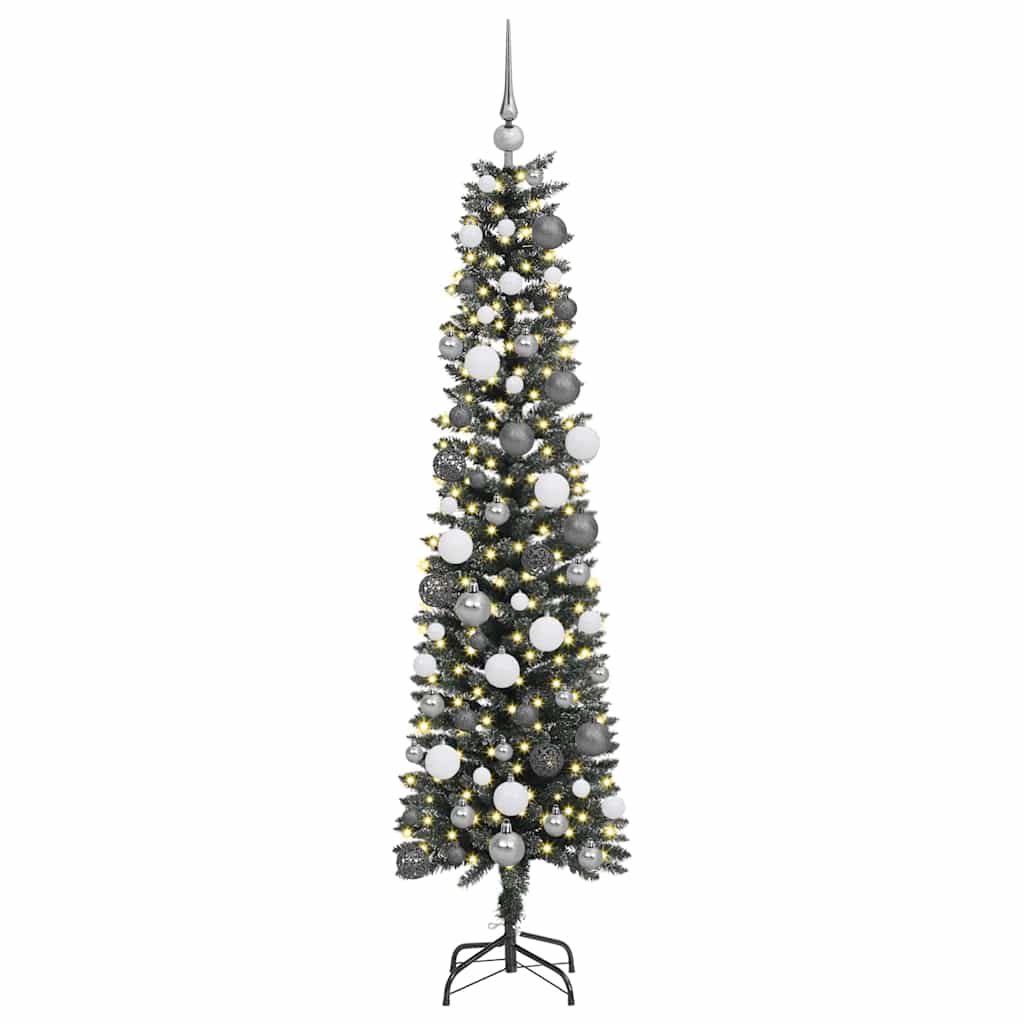Kunstigt juletræ med stativ Grøn 180 cm PVC og plastik og stål